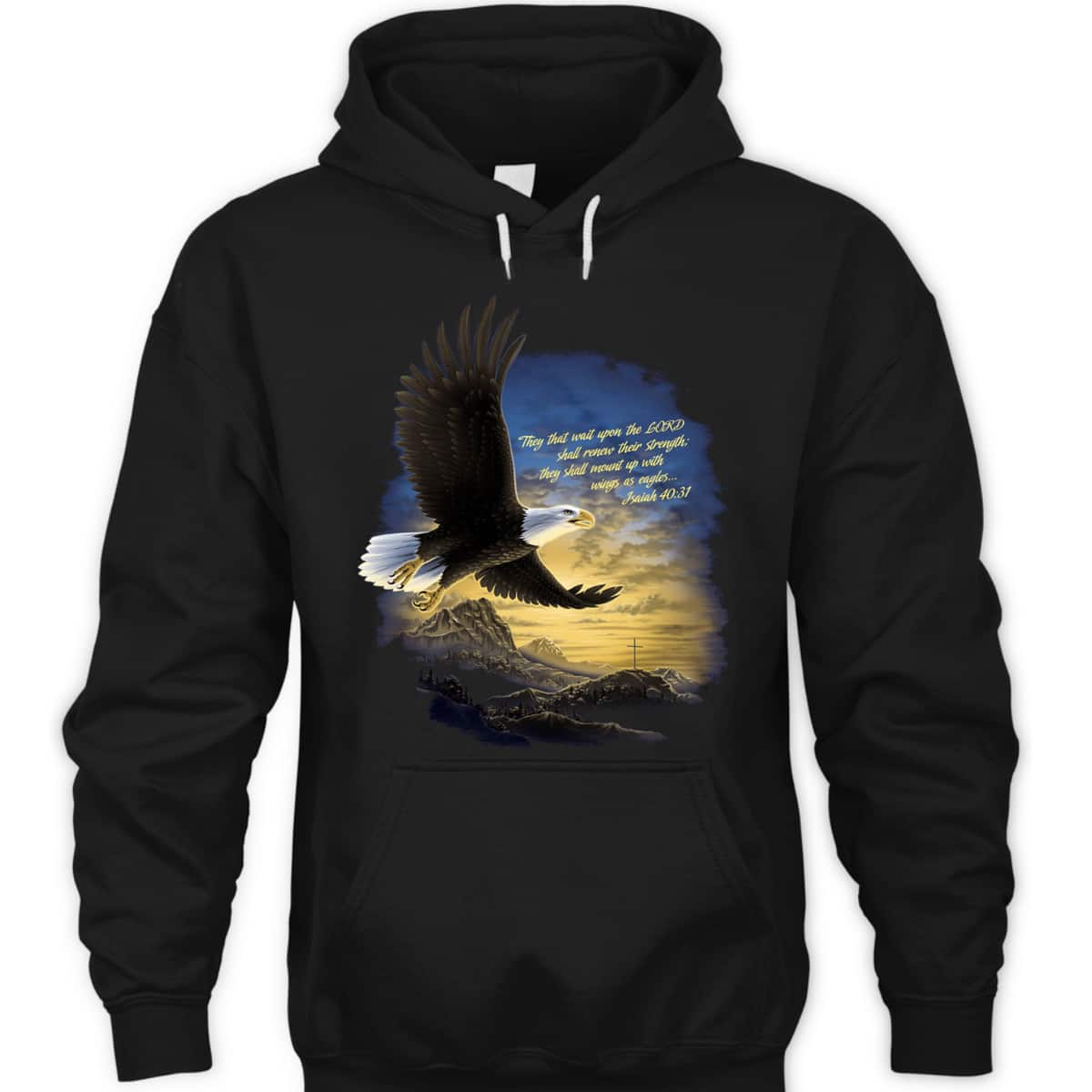 Wings As Eagles Isaiah 40:31 T-Shirt Christian Religion Bible Verse Gift