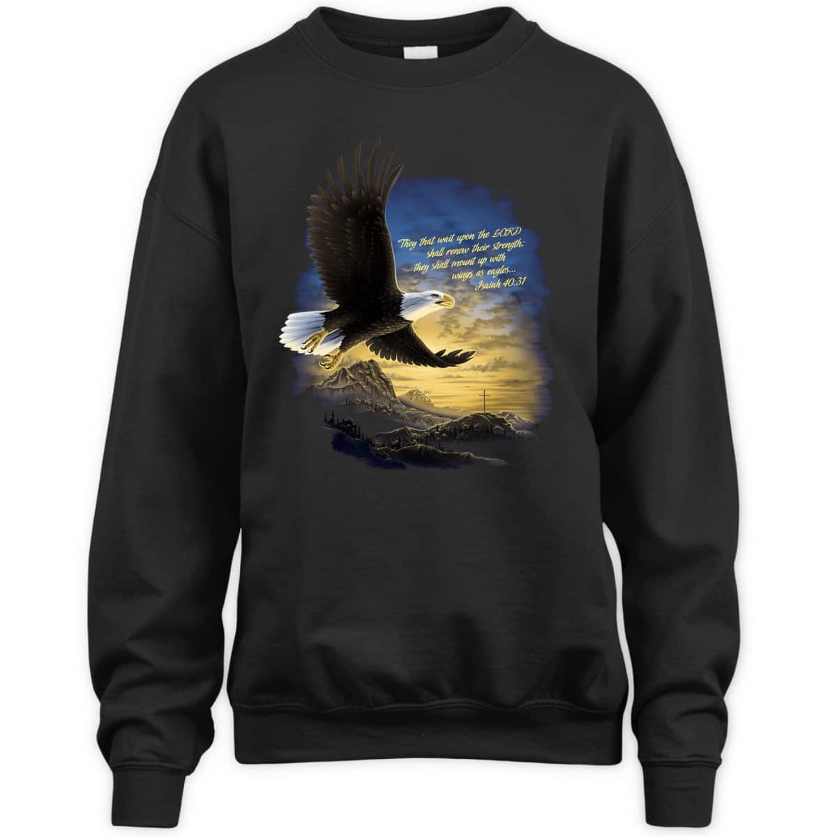 Wings As Eagles Isaiah 40:31 T-Shirt Christian Religion Bible Verse Gift Wings As Eagles Isaiah 40:31 T-Shirt Christian Religion Bible Verse Gift