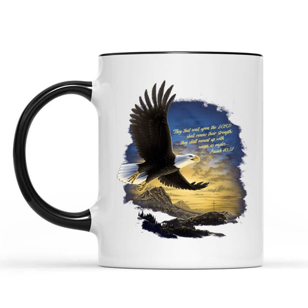 Wings As Eagles Isaiah 40:31 T-Shirt Christian Religion Bible Verse Gift Wings As Eagles Isaiah 40:31 T-Shirt Christian Religion Bible Verse Gift