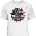 This Is God's USA Country T-Shirt American Flag Sunflower