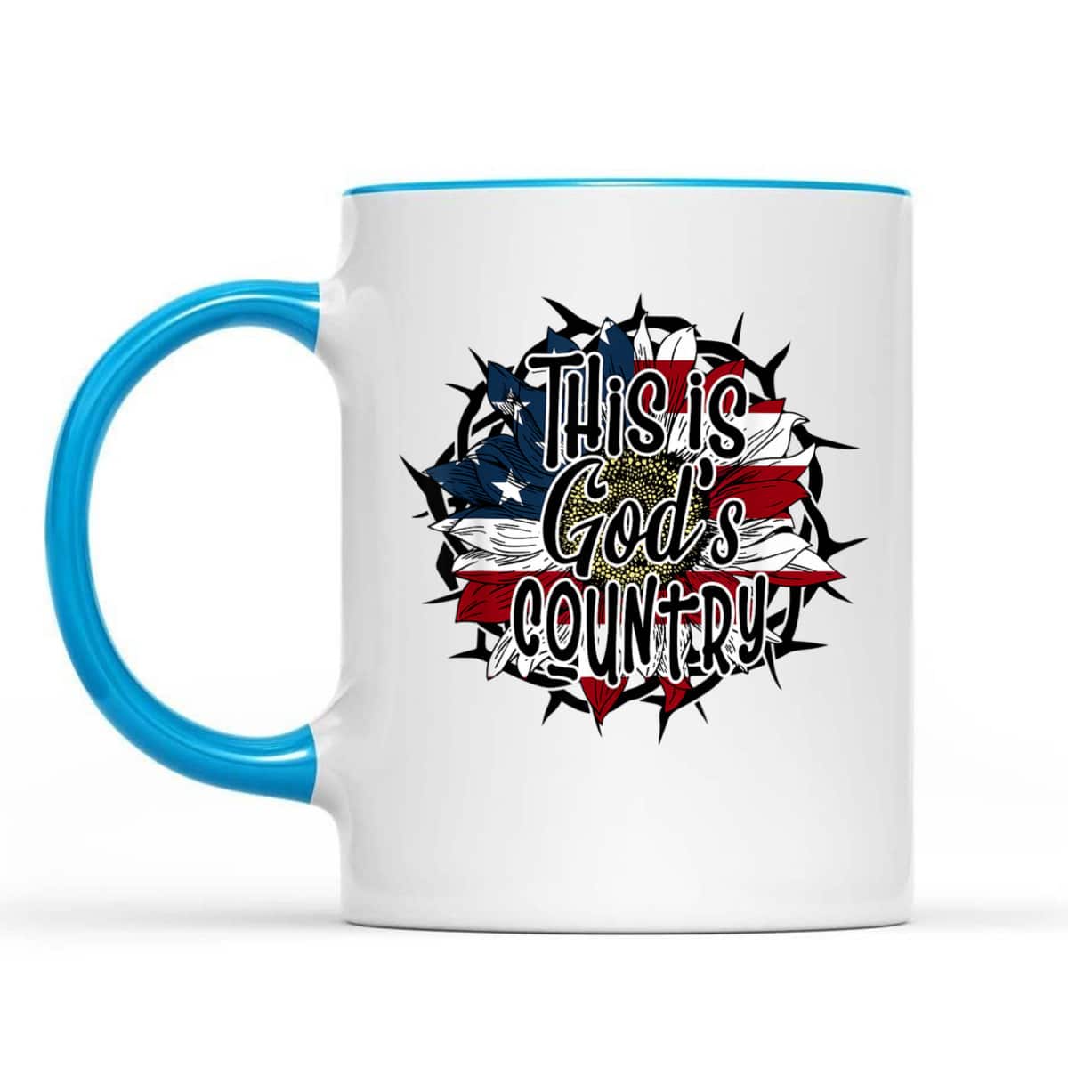 This Is God's USA Country T-Shirt American Flag Sunflower This Is God's USA Country T-Shirt American Flag Sunflower