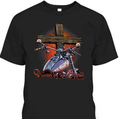 Driven By The Spirit Cool Vintage Christian Biker T-Shirt