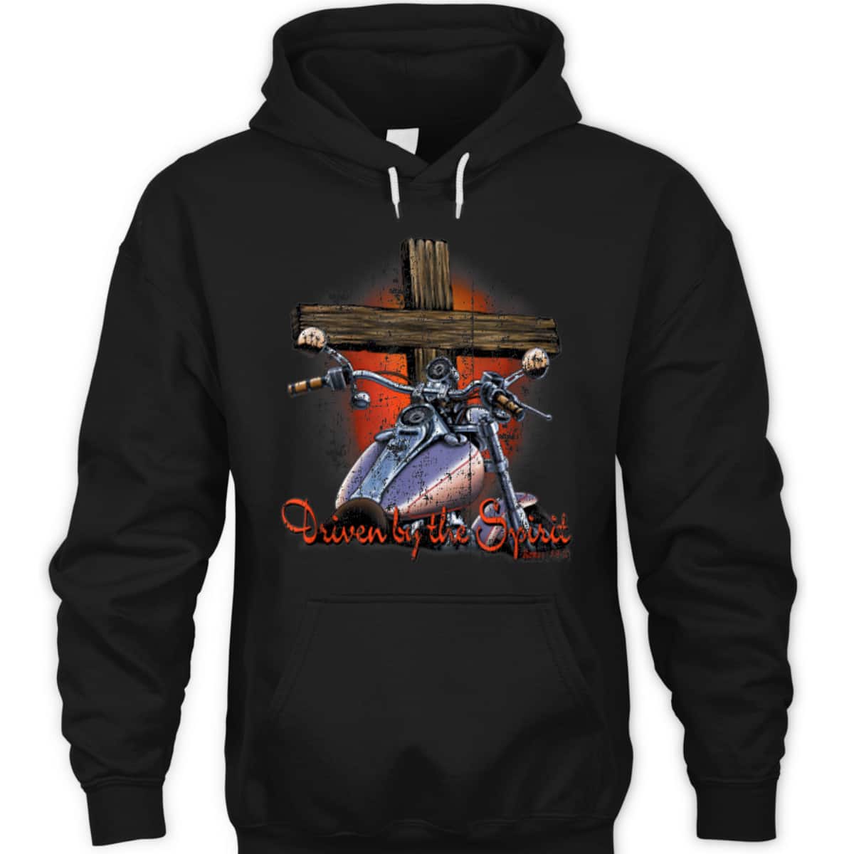 Driven By The Spirit Cool Vintage Christian Biker T-Shirt