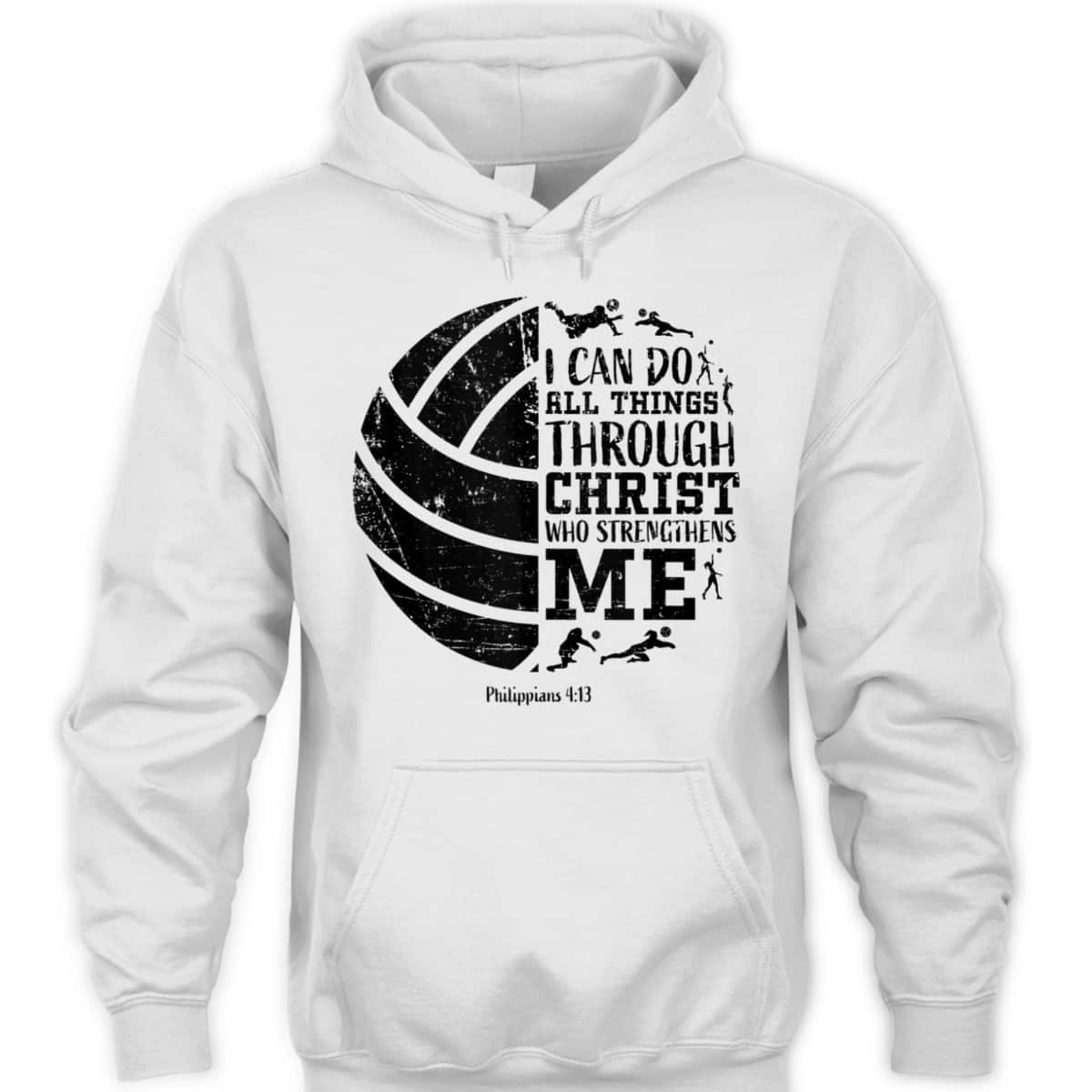 Bible Verse T-Shirt Philippians 4:13 Volleyball Gifts I Can Do All Things Through Christ Bible Verse T-Shirt Philippians 4:13 Volleyball Gifts I Can Do All Things Through Christ