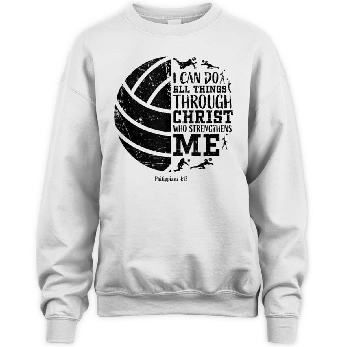 Bible Verse T-Shirt Philippians 4:13 Volleyball Gifts I Can Do All Things Through Christ Bible Verse T-Shirt Philippians 4:13 Volleyball Gifts I Can Do All Things Through Christ