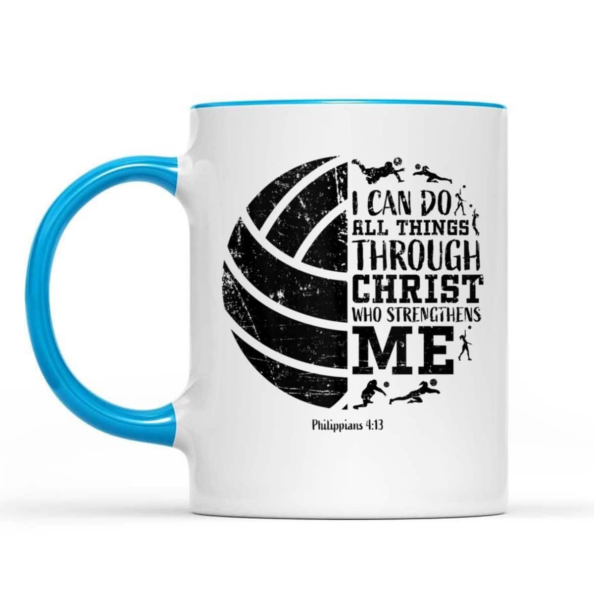 Bible Verse T-Shirt Philippians 4:13 Volleyball Gifts I Can Do All Things Through Christ Bible Verse T-Shirt Philippians 4:13 Volleyball Gifts I Can Do All Things Through Christ