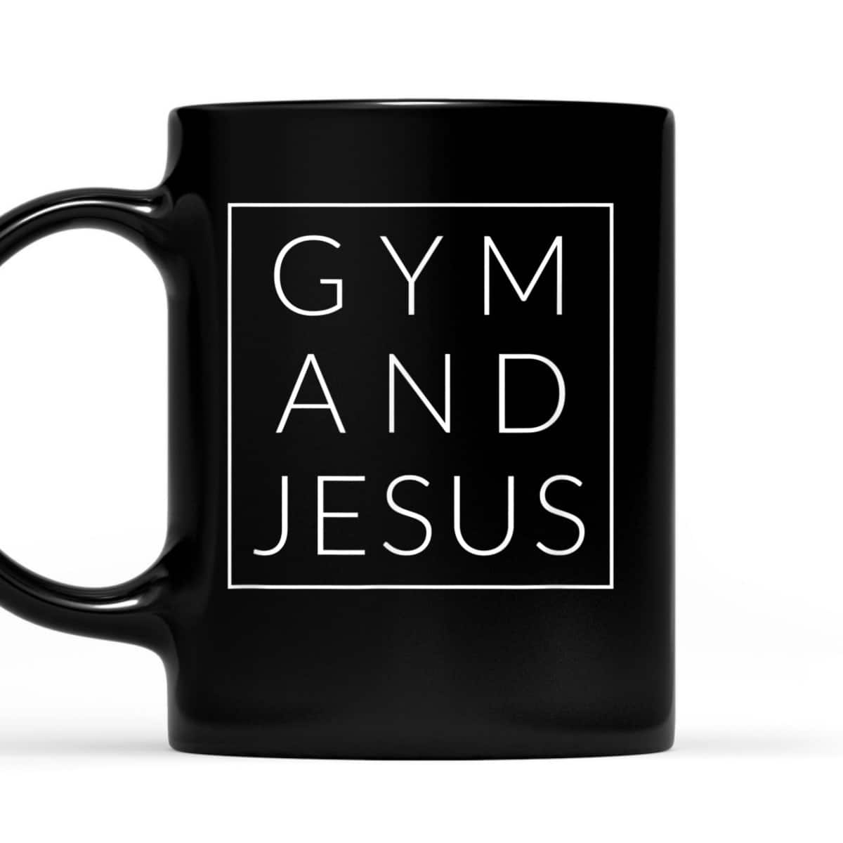 Gym And Jesus Christian Workout T-Shirt Religion Gift Gym And Jesus Christian Workout T-Shirt Religion Gift