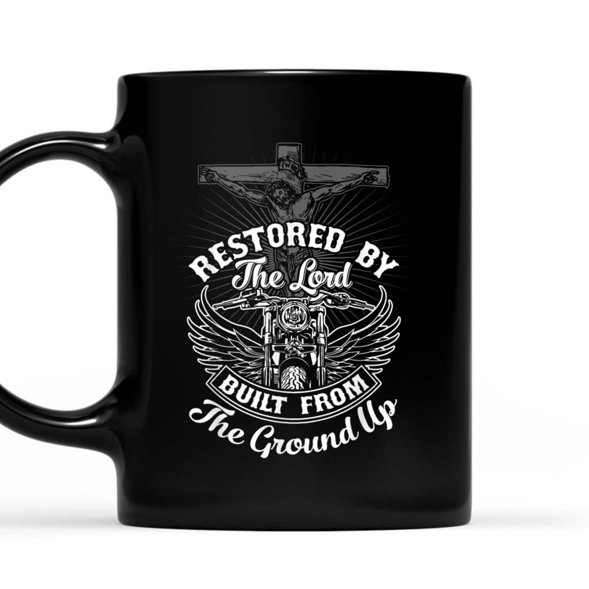 Christian Biker Motorcycle Jesus Restored By The Lord T-Shirt Christian Biker Motorcycle Jesus Restored By The Lord T-Shirt