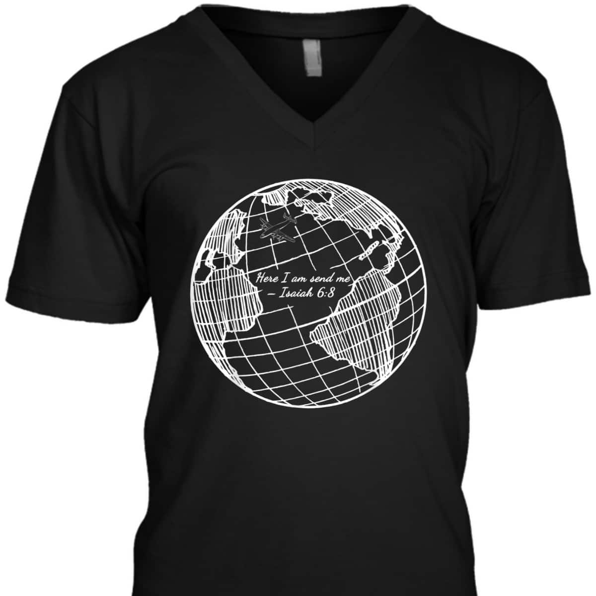 Here I Am Send Me Isaiah 6:8 Christian Missionary Religious Bible Verse T-Shirt Gift Here I Am Send Me Isaiah 6:8 Christian Missionary Religious Bible Verse T-Shirt Gift