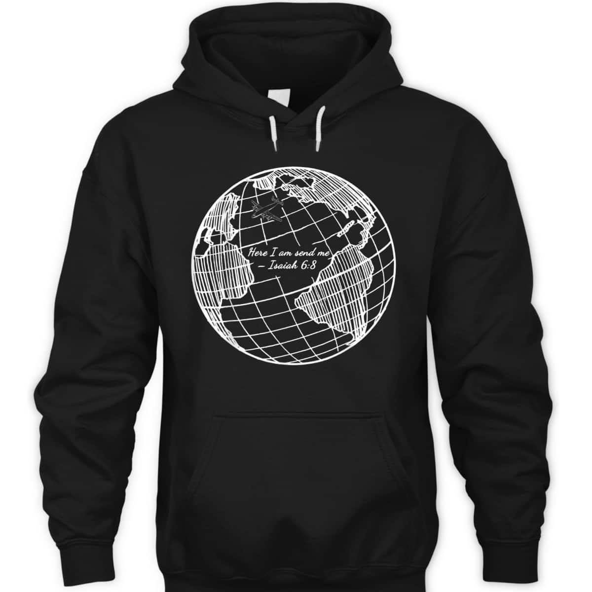 Here I Am Send Me Isaiah 6:8 Christian Missionary Religious Bible Verse T-Shirt Gift