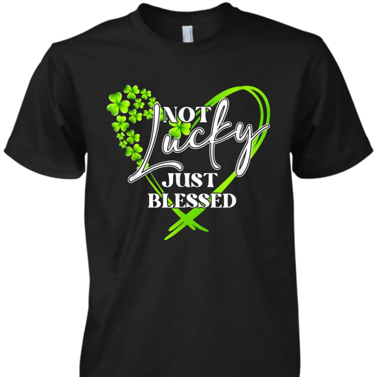 Romans 4:7-8 T-Shirt Not Lucky Just Blessed Heart Shamrock Christian St Patrick's Day Gift Romans 4:7-8 T-Shirt Not Lucky Just Blessed Heart Shamrock Christian St Patrick's Day Gift