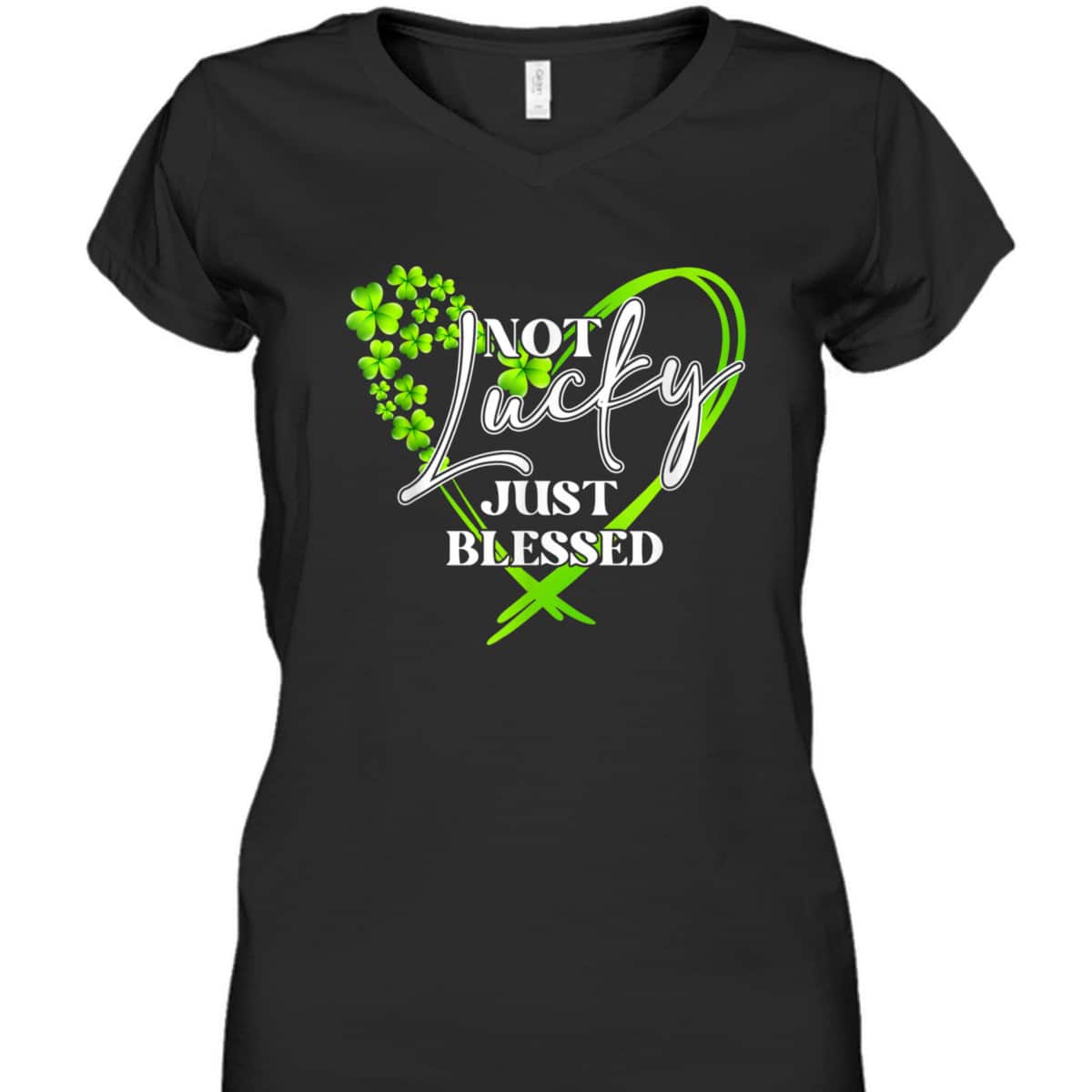 Romans 4:7-8 T-Shirt Not Lucky Just Blessed Heart Shamrock Christian St Patrick's Day Gift Romans 4:7-8 T-Shirt Not Lucky Just Blessed Heart Shamrock Christian St Patrick's Day Gift