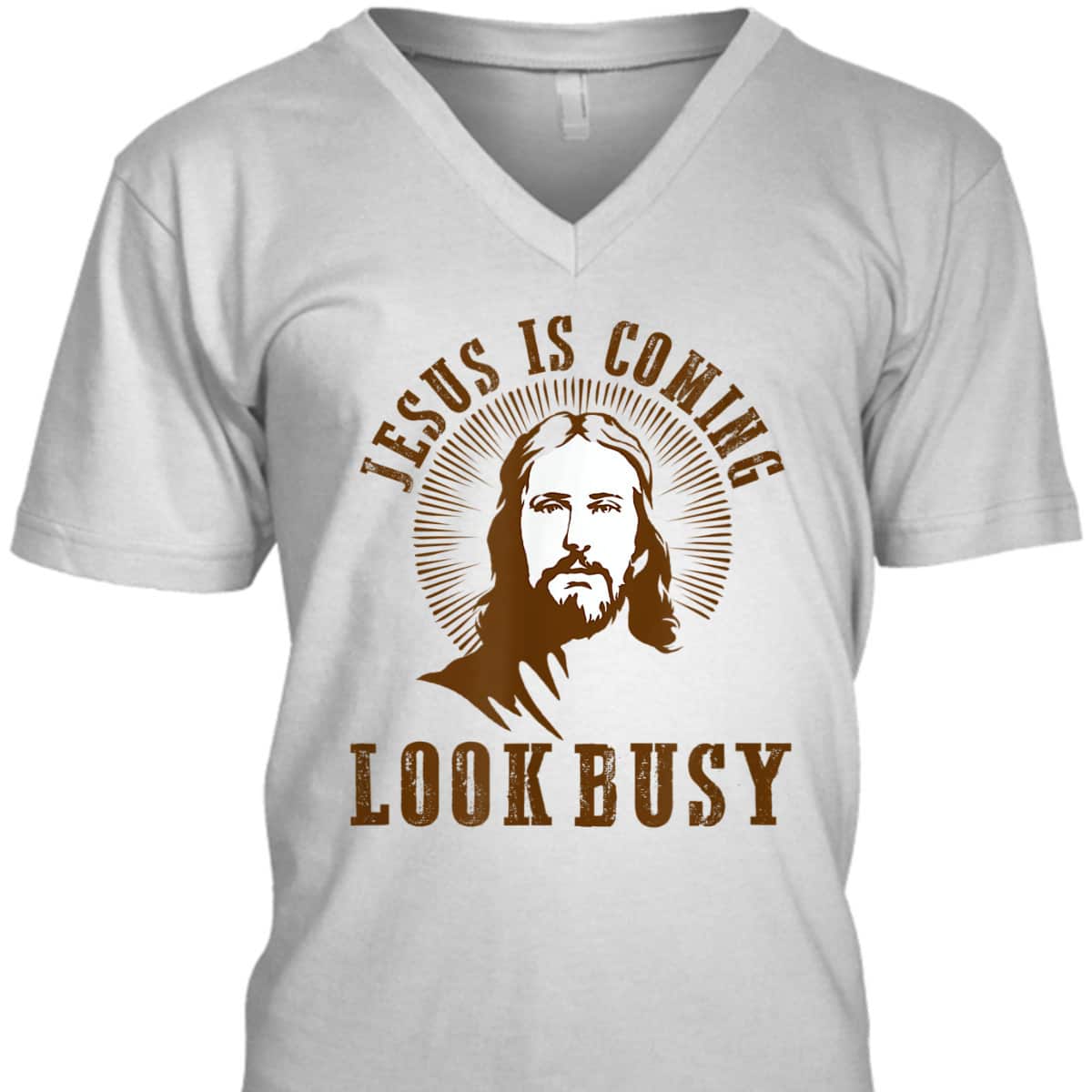 Jesus Is Coming Look Busy Funny Christian Religious T-Shirt Jesus Is Coming Look Busy Funny Christian Religious T-Shirt