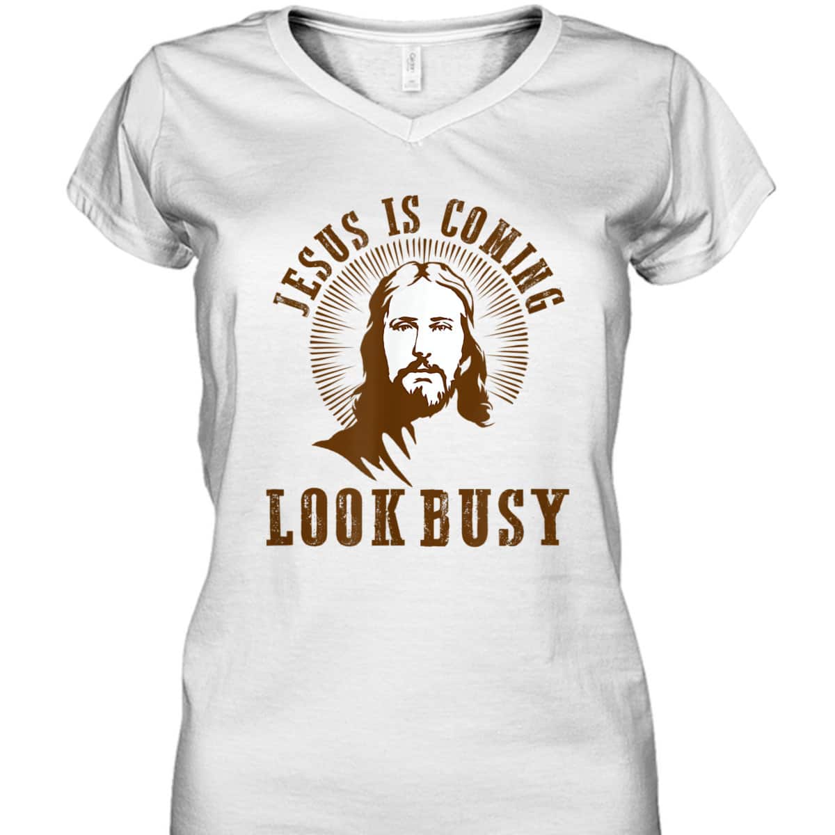 Jesus Is Coming Look Busy Funny Christian Religious T-Shirt Jesus Is Coming Look Busy Funny Christian Religious T-Shirt