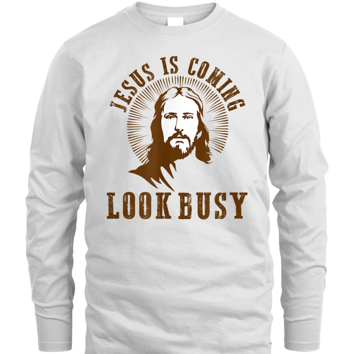 Jesus Is Coming Look Busy Funny Christian Religious T-Shirt