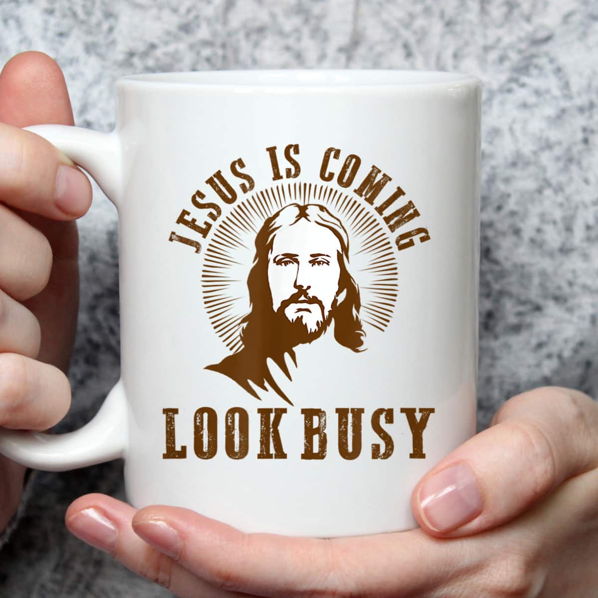 Jesus Is Coming Look Busy Funny Christian Religious T-Shirt