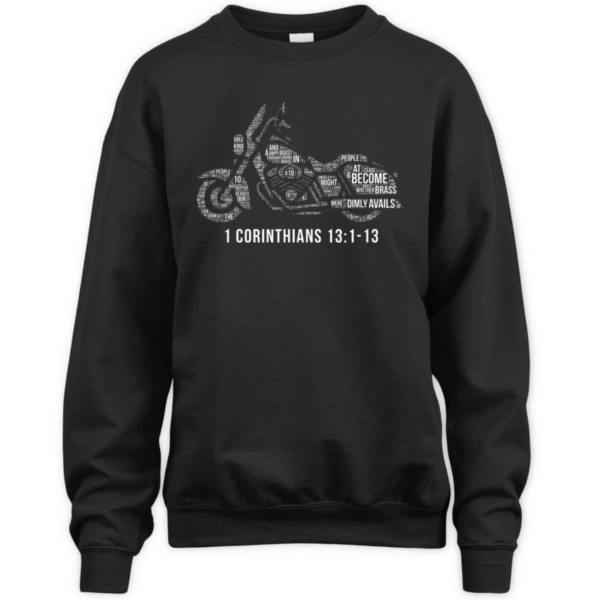Bible Verse T-Shirt 1 Corinthians 13 Christian Biker Motorcycle Religious Gift Bible Verse T-Shirt 1 Corinthians 13 Christian Biker Motorcycle Religious Gift