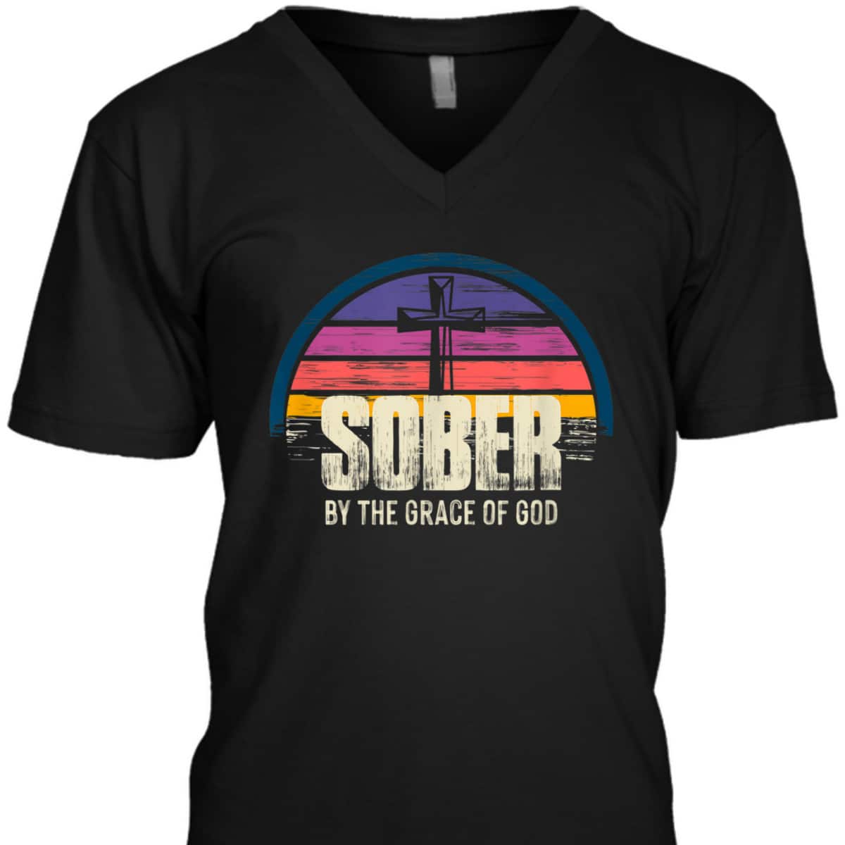 Sober By The Grace Of God T-Shirt Christian Religious Gift Sober By The Grace Of God T-Shirt Christian Religious Gift