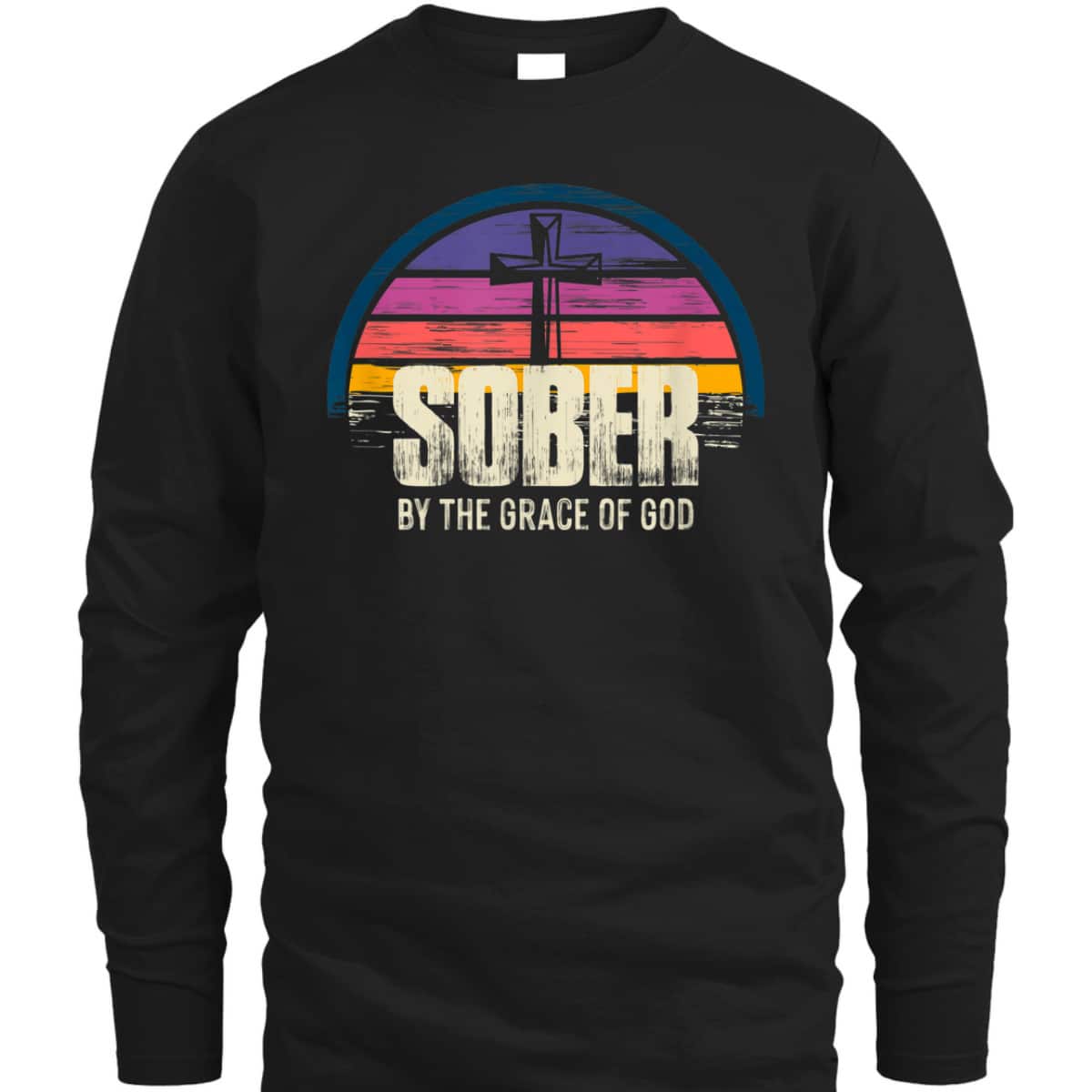 Sober By The Grace Of God T-Shirt Christian Religious Gift