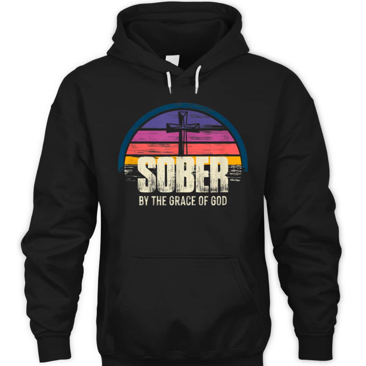 Sober By The Grace Of God T-Shirt Christian Religious Gift