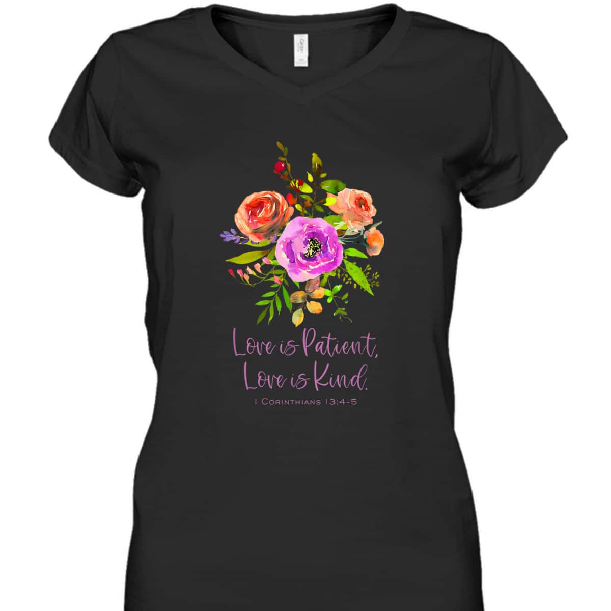 Love Is Patient And Kind 1 Corinthians Christian Bible Verse T-Shirt