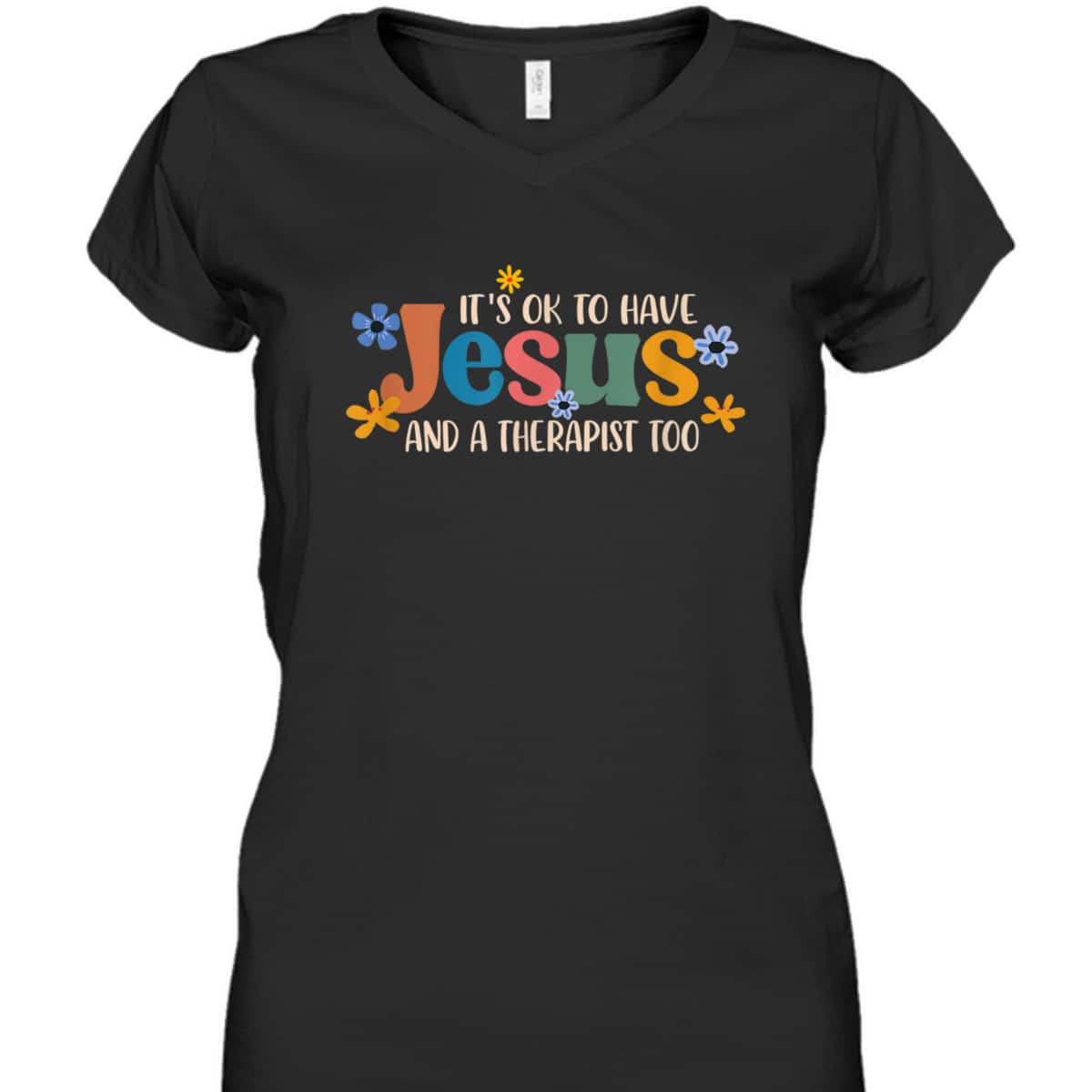 It's Ok To Have Jesus And A Therapist Too T-Shirt Christian Religious Gift It's Ok To Have Jesus And A Therapist Too T-Shirt Christian Religious Gift