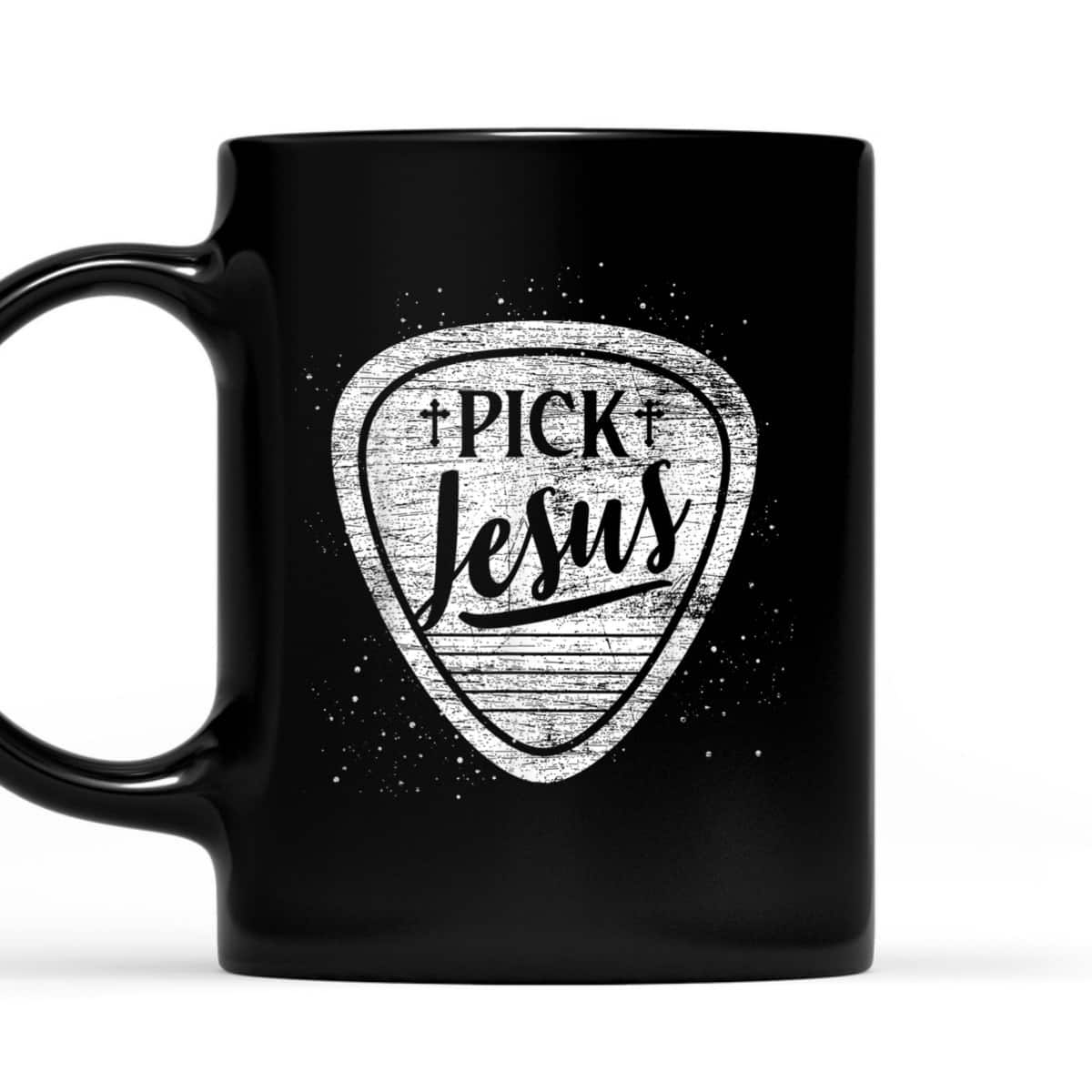 Pick Jesus T-Shirt Perfect Guitarist Christian Gift Pick Jesus T-Shirt Perfect Guitarist Christian Gift