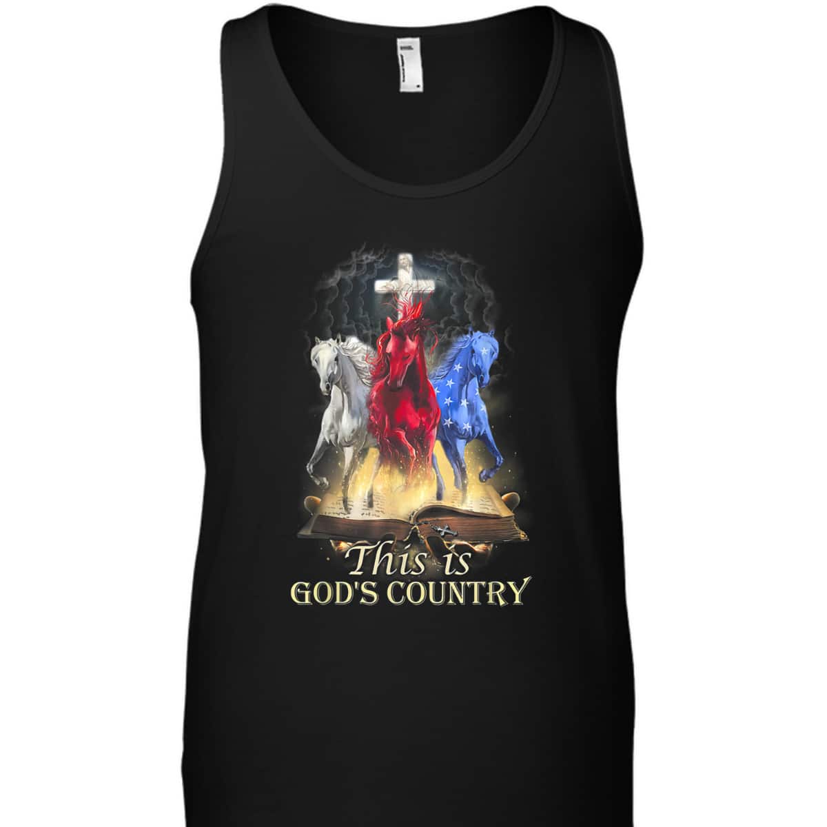This Is God‘s Country T-Shirt Cool Horses Running In Halo Of Bible This Is God‘s Country T-Shirt Cool Horses Running In Halo Of Bible