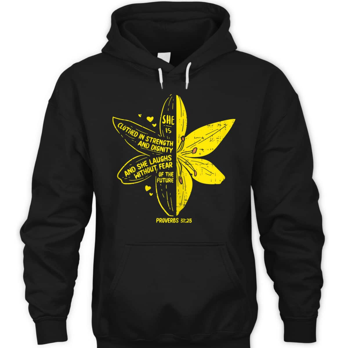 She's Clothed In Strength And Dignity T-Shirt Proverbs 31:25 Bible Verse Christian Gift