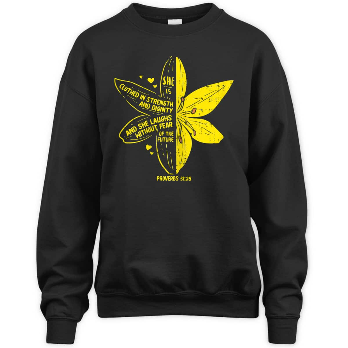 She's Clothed In Strength And Dignity T-Shirt Proverbs 31:25 Bible Verse Christian Gift