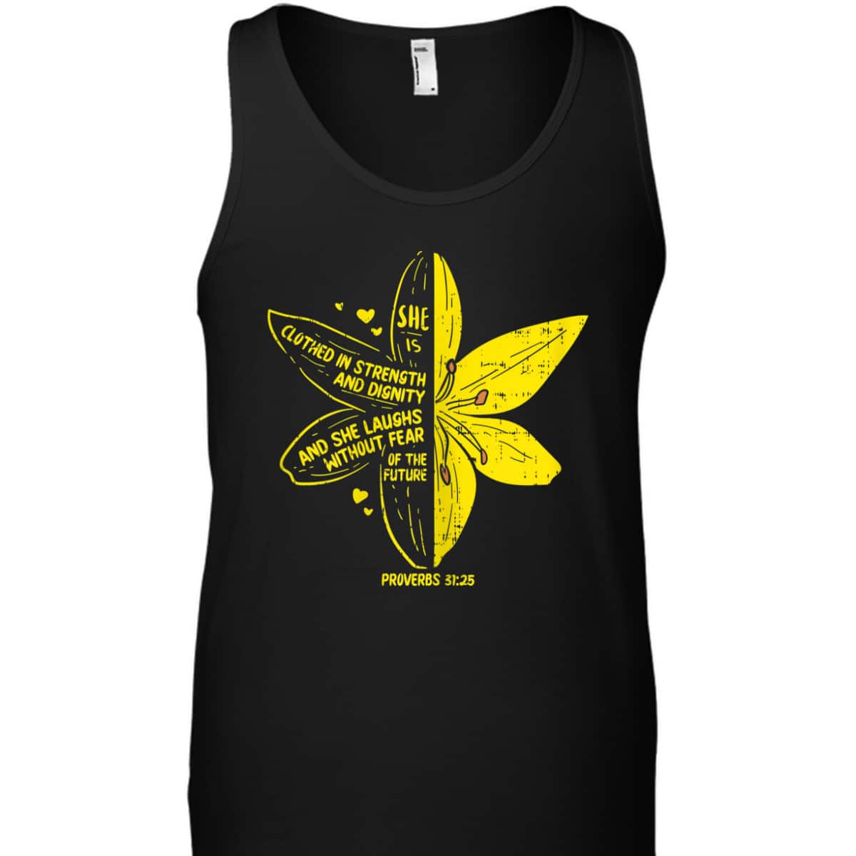 She's Clothed In Strength And Dignity T-Shirt Proverbs 31:25 Bible Verse Christian Gift