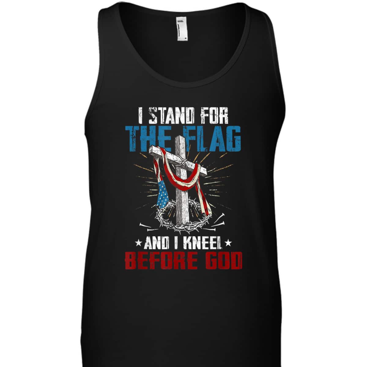 I Stand For The Flag And I Kneel Before God US American Flag Veteran's Day T-Shirt I Stand For The Flag And I Kneel Before God US American Flag Veteran's Day T-Shirt