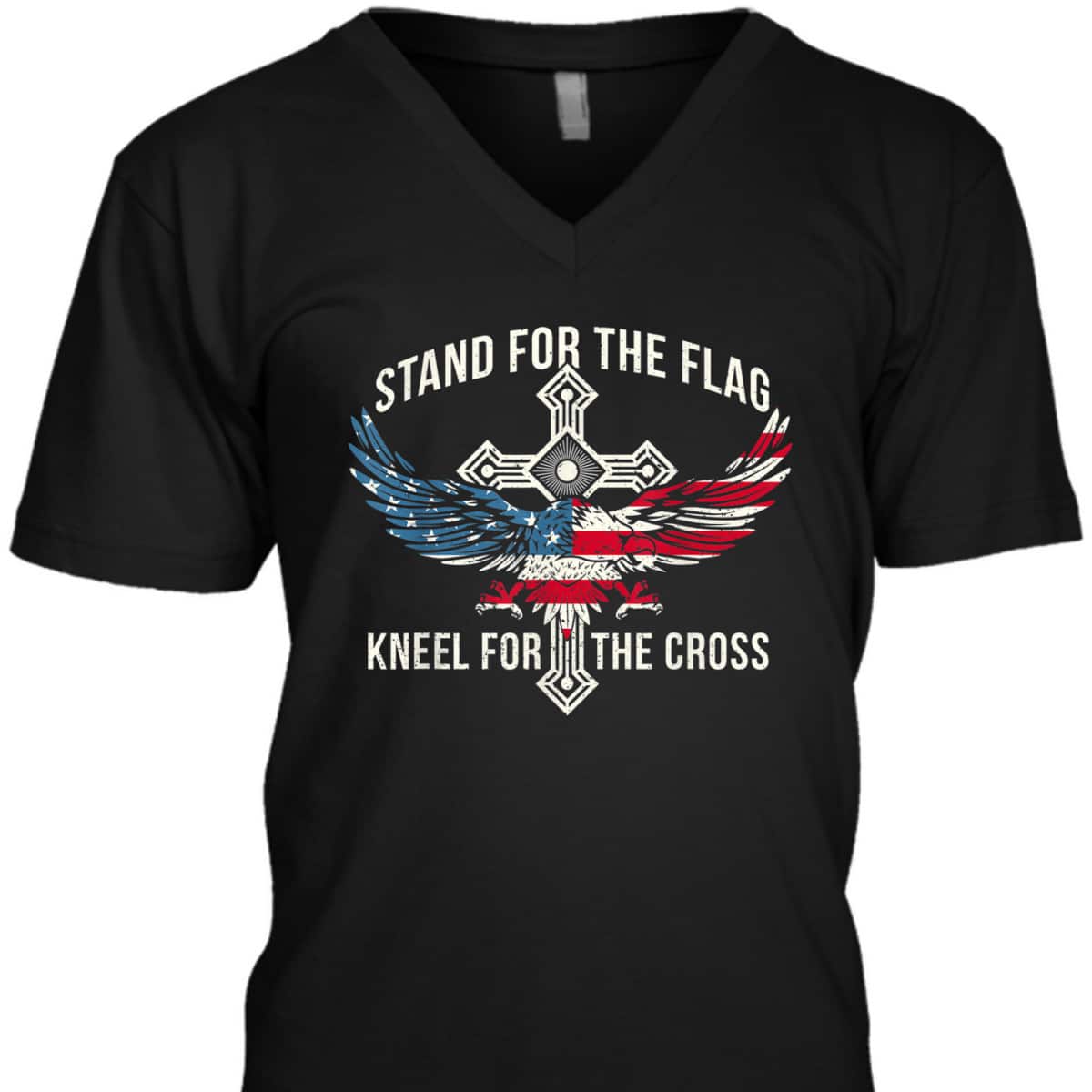Stand For The Flag Kneel For The Cross Eagle T-Shirt USA American Flag Stand For The Flag Kneel For The Cross Eagle T-Shirt USA American Flag