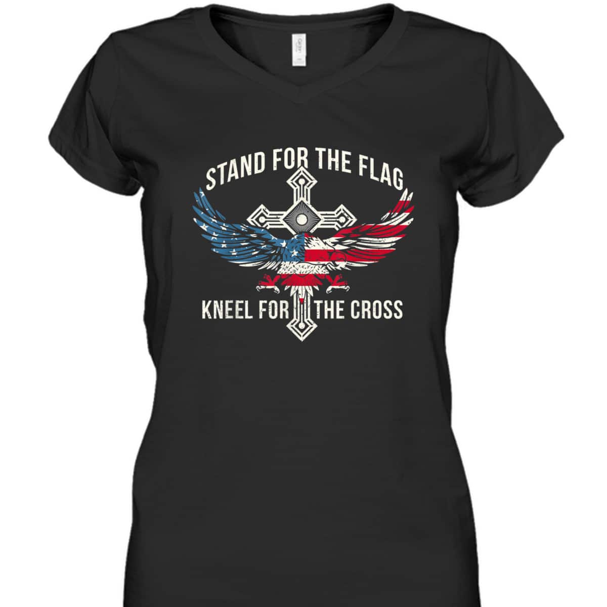 Stand For The Flag Kneel For The Cross Eagle T-Shirt USA American Flag Stand For The Flag Kneel For The Cross Eagle T-Shirt USA American Flag