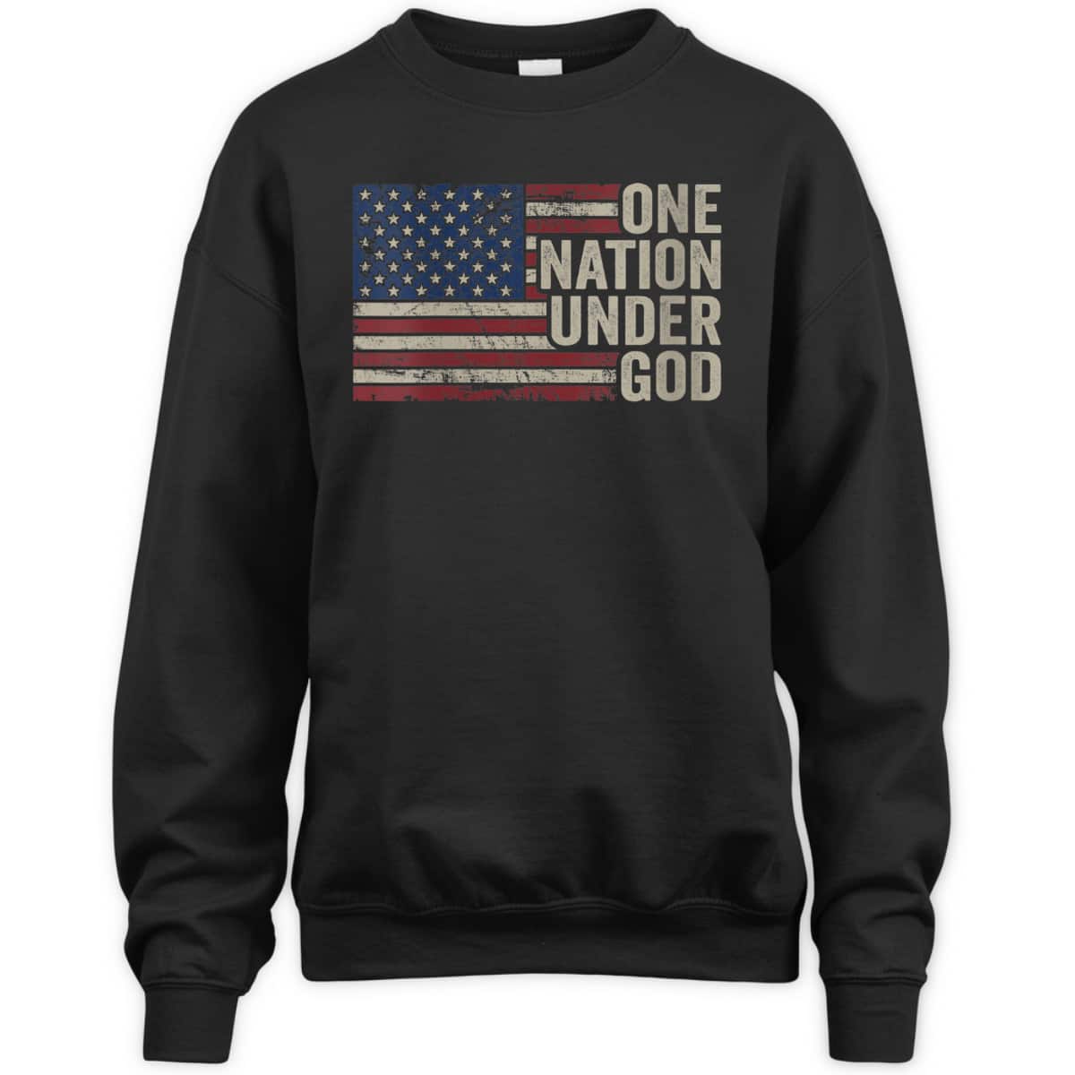 4th Of July T-Shirt One Nation Under God USA Vintage American Flag 4th Of July T-Shirt One Nation Under God USA Vintage American Flag