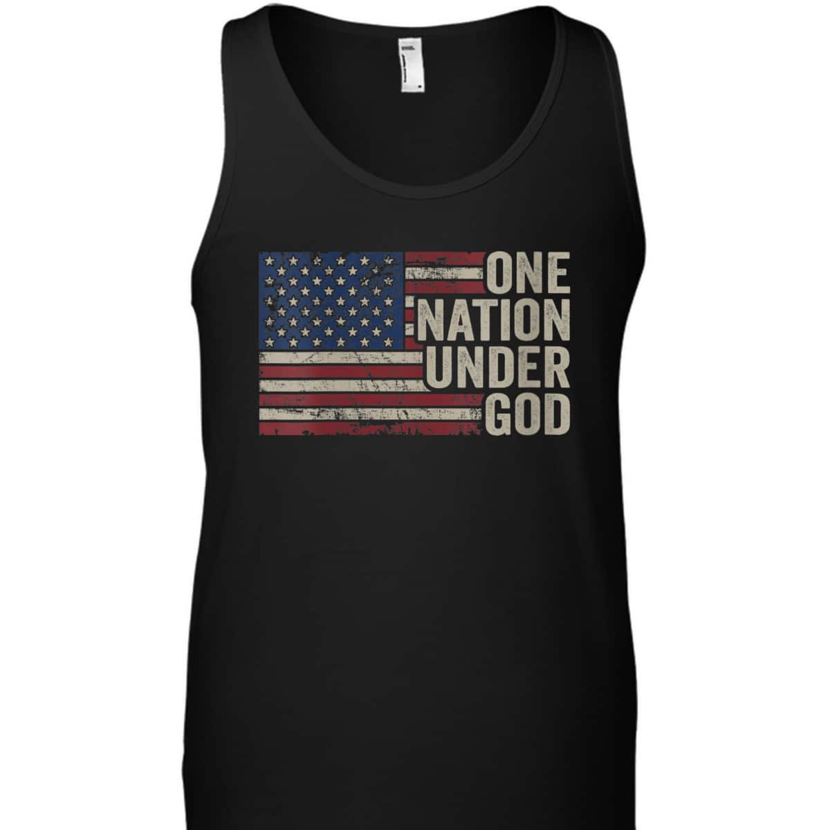 4th Of July T-Shirt One Nation Under God USA Vintage American Flag 4th Of July T-Shirt One Nation Under God USA Vintage American Flag