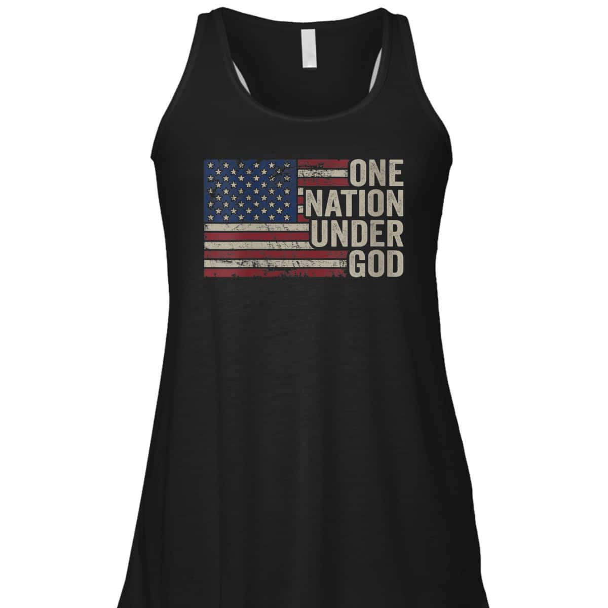 4th Of July T-Shirt One Nation Under God USA Vintage American Flag 4th Of July T-Shirt One Nation Under God USA Vintage American Flag