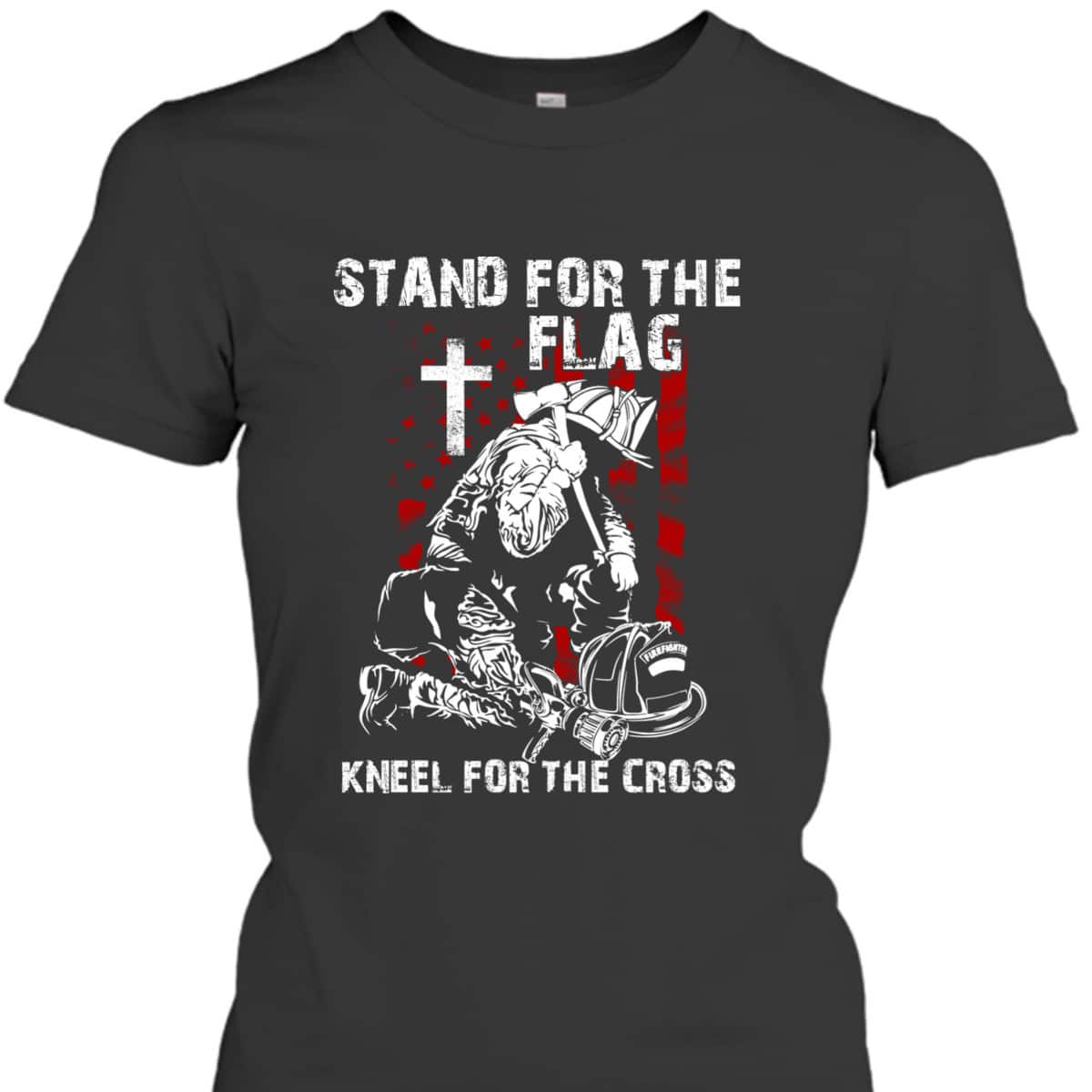 USA Flag T-Shirt I Stand For The Flag Kneel For The Cross USA Flag T-Shirt I Stand For The Flag Kneel For The Cross