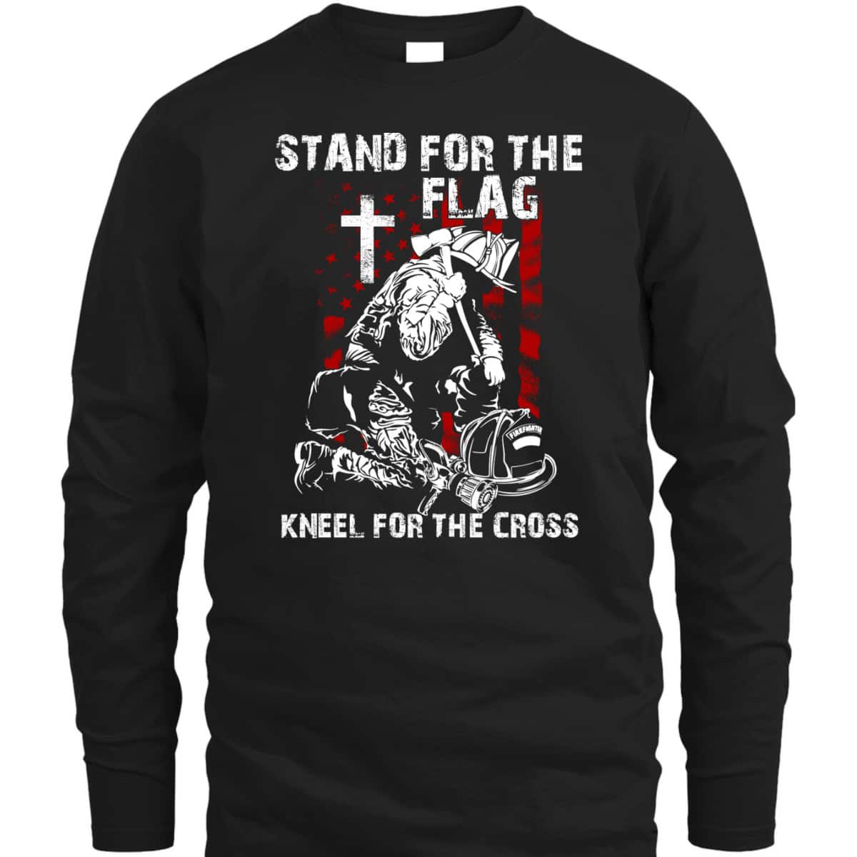 USA Flag T-Shirt I Stand For The Flag Kneel For The Cross USA Flag T-Shirt I Stand For The Flag Kneel For The Cross