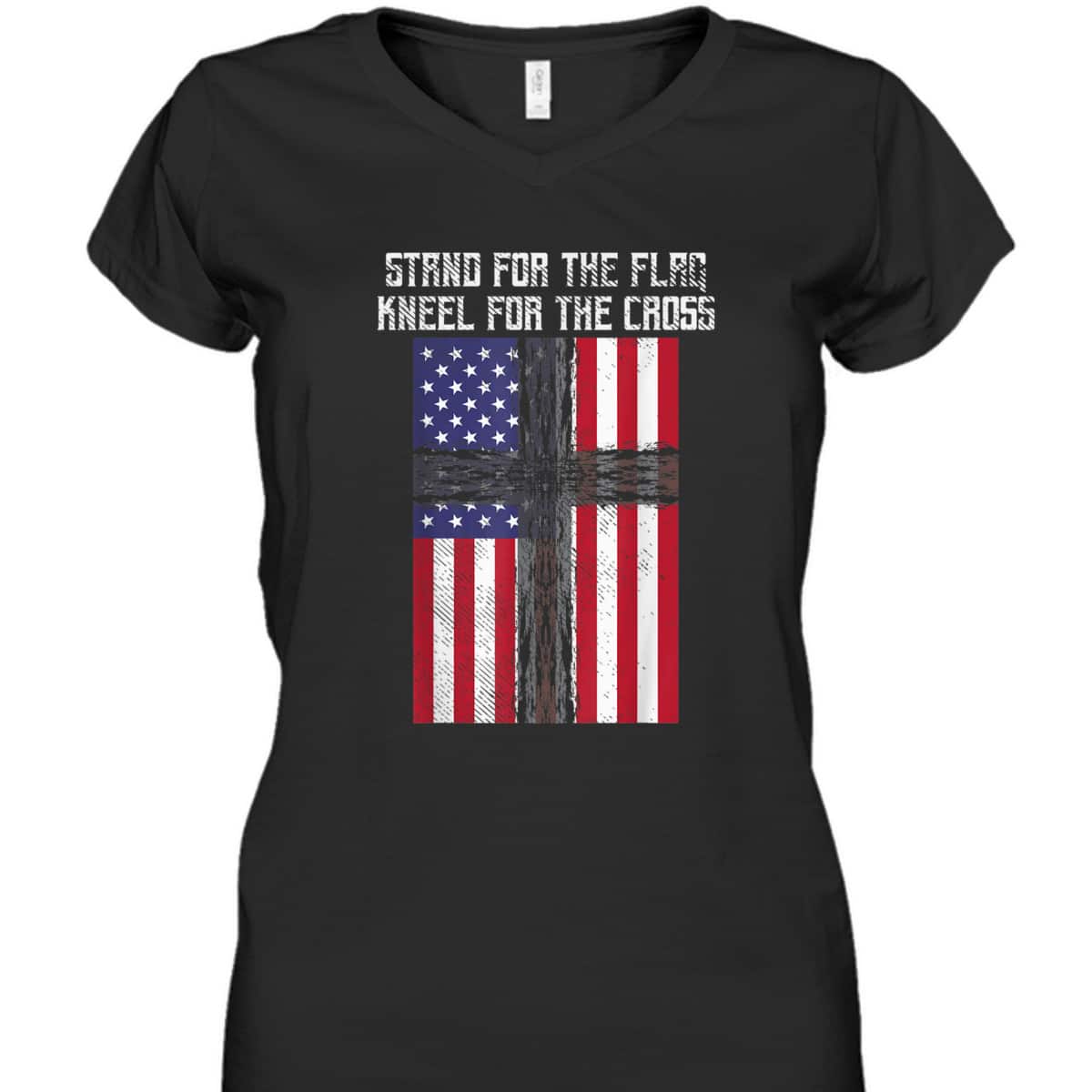 Stand For The Flag Kneel For The Cross Christian God Jesus US American Patriotic T-Shirt Stand For The Flag Kneel For The Cross Christian God Jesus US American Patriotic T-Shirt