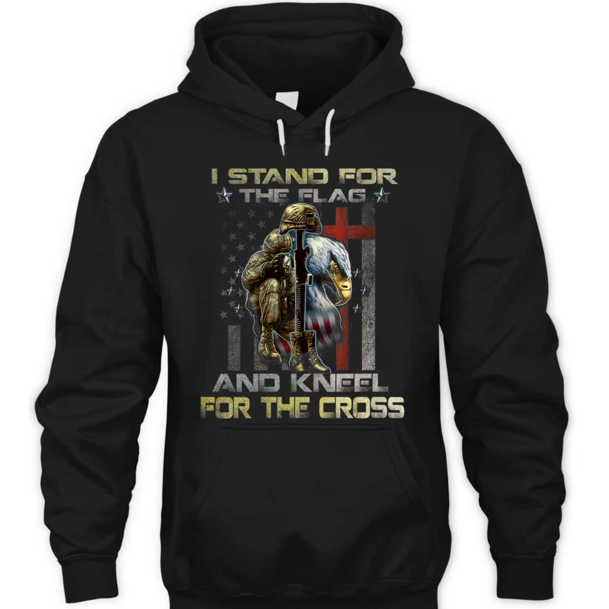 I Stand For The Flag Kneel For The Cross US Flag And Eagle T-Shirt Veteran's Day Gift I Stand For The Flag Kneel For The Cross US Flag And Eagle T-Shirt Veteran's Day Gift