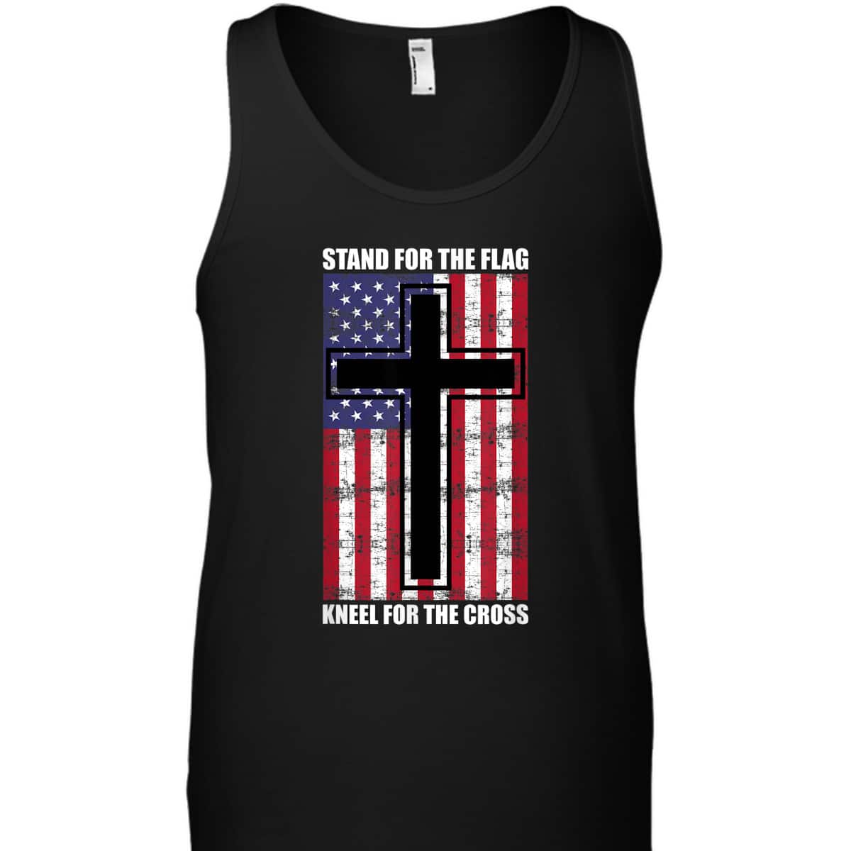 Stand For The Flag T-Shirt Kneel For The Cross Stand For The Flag T-Shirt Kneel For The Cross