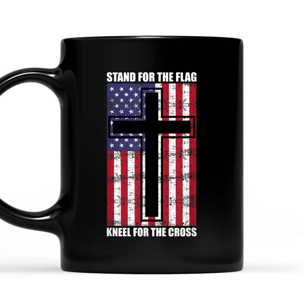 Stand For The Flag T-Shirt Kneel For The Cross Stand For The Flag T-Shirt Kneel For The Cross