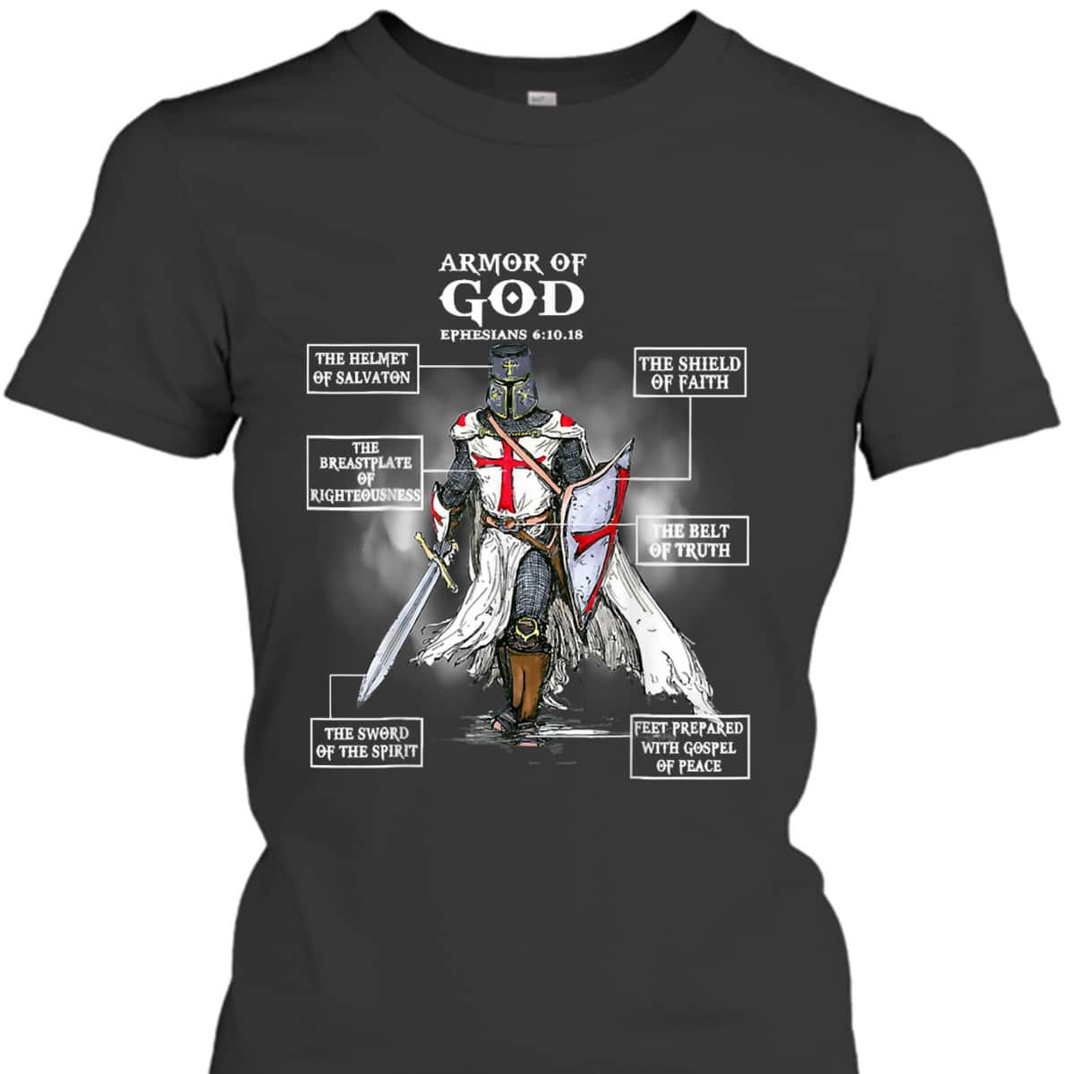 Armor Of God T-Shirt Bible Verse Ephesians 611 Christian Gift