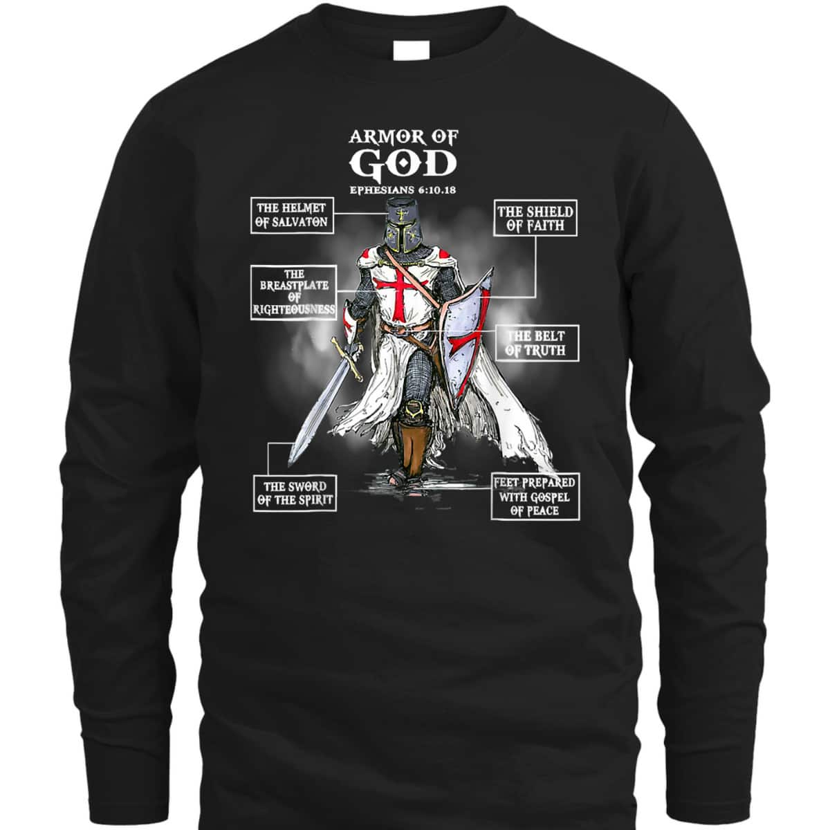 Armor Of God T-Shirt Bible Verse Ephesians 611 Christian Gift Armor Of God T-Shirt Bible Verse Ephesians 611 Christian Gift