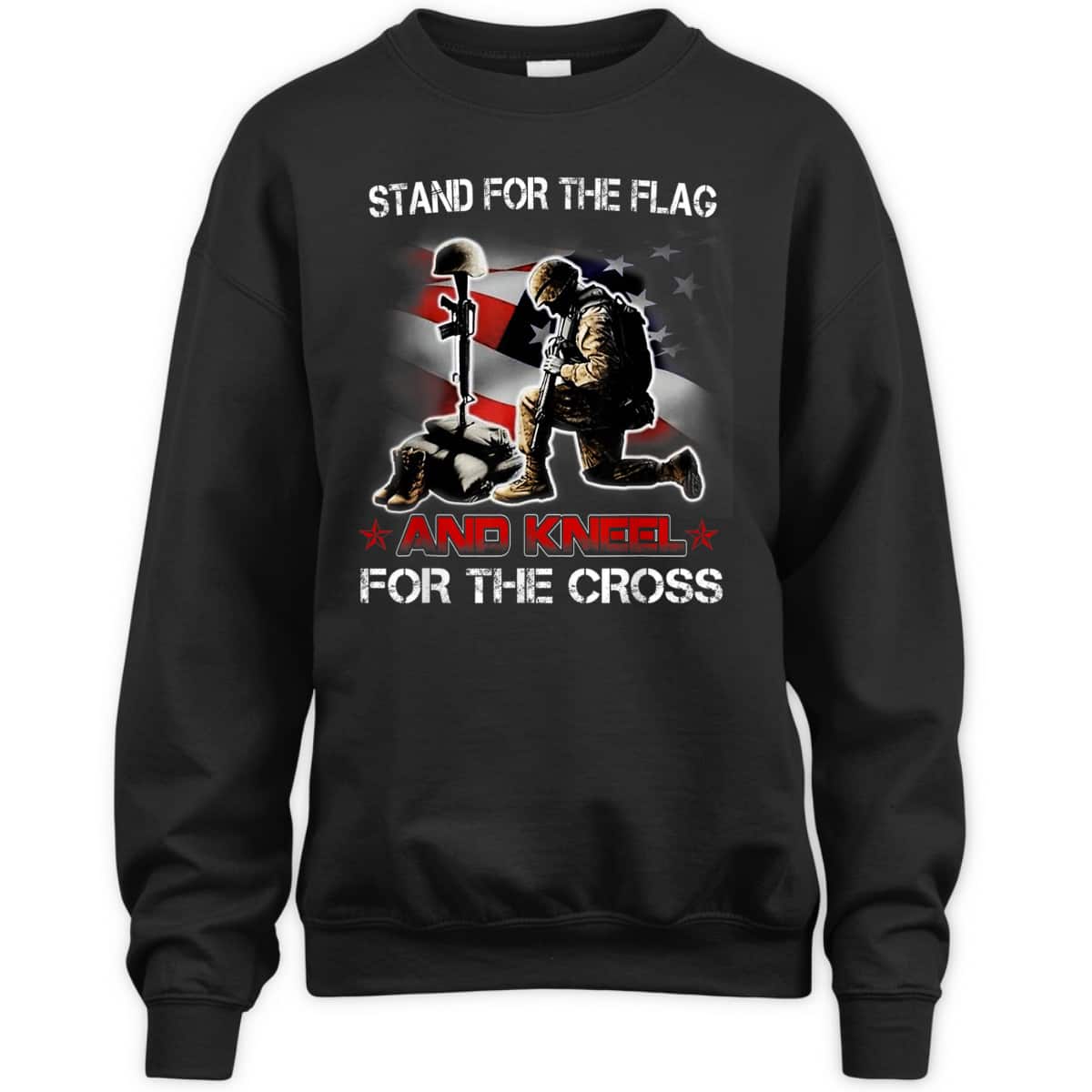 I Stand For The Flag I Kneel At The Cross T-Shirt Veterans Day Independence Day Gift I Stand For The Flag I Kneel At The Cross T-Shirt Veterans Day Independence Day Gift