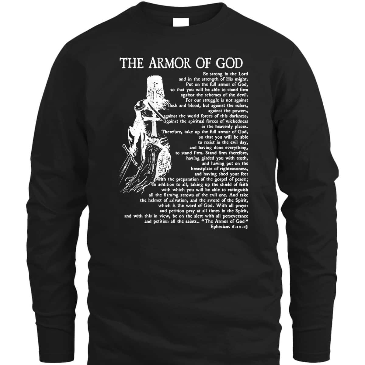 Ephesians 6:10-18 Armor Of God T-Shirt Christian Bible Verse Religious Gift