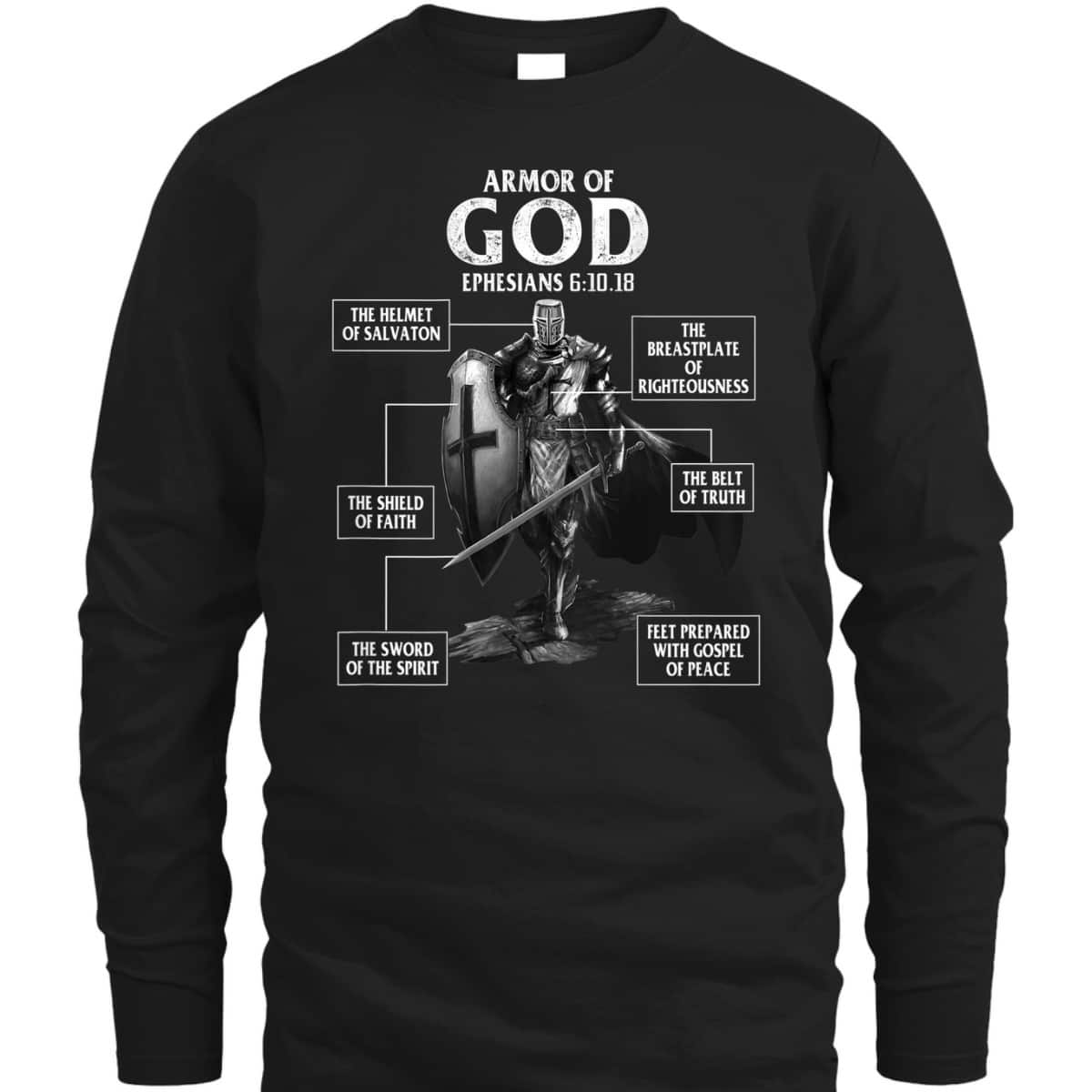 Armor Of God Ephesians 6:10.18 Bible Verse T-Shirt Christian Religious Gift Armor Of God Ephesians 6:10.18 Bible Verse T-Shirt Christian Religious Gift