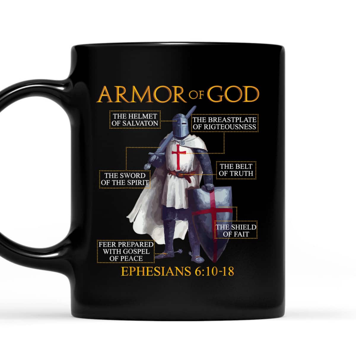 Armor Of God T-Shirt Ephesians Bible Verse Religious Christian Gift