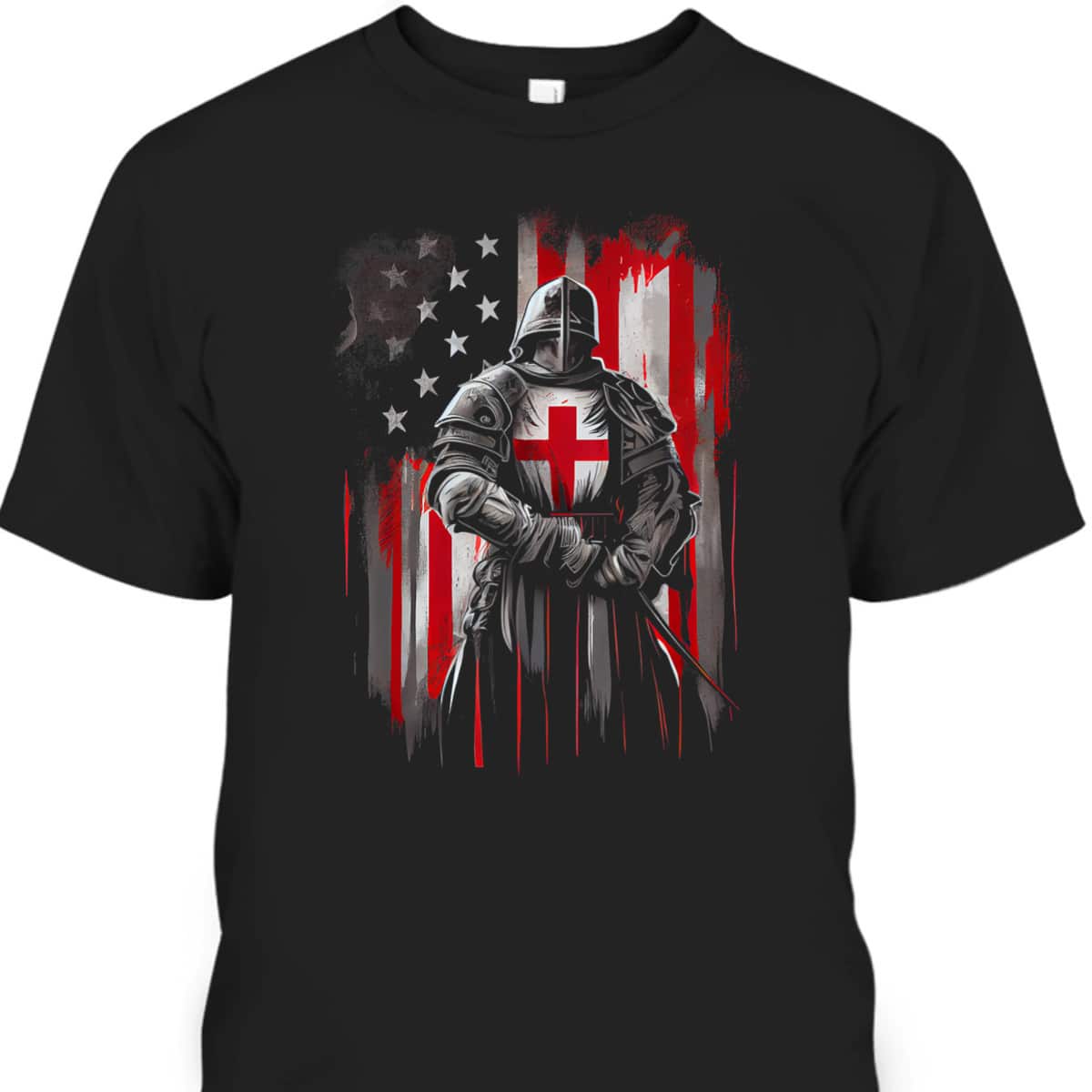 Armor Of God T-Shirt US Flag Knight Templar Independence Day Patriot Christians Gift Armor Of God T-Shirt US Flag Knight Templar Independence Day Patriot Christians Gift